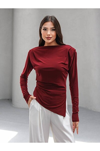 cemo Asymmetric Cut Padded Blouse