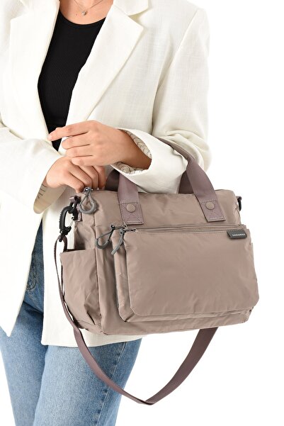 Paul Brand Geantă de umăr și de mână pentru femei, din material textil rezistent la apă, cu mai multe compartimente, model sport, cu curea de coloană, din nurcă