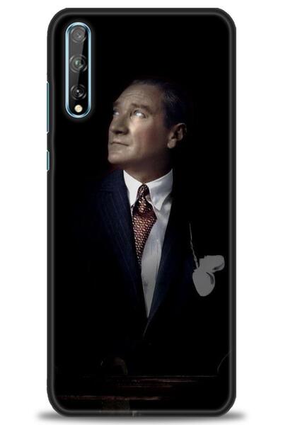 Rulet Aksesuar حافظة متوافقة مع هاتف هواوي بي سمارت اس HD مطبوع + واقي شاشة س...