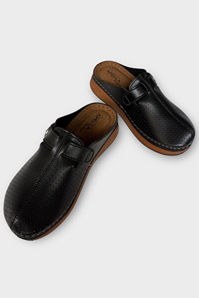 Liger Önü Kapalı Kışlık Ortopedik Günlük Kadın Terlik SİYAH