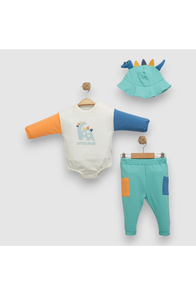 BİSCOİ Babybiscoi Little T-Rex Safari Hat Snapback Baby Boy Set