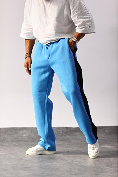 KağanKY Μπλε αθλητική φόρμα με μαύρες ρίγες