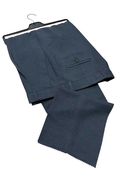 BugıStar MEVSİMLİK KUMAŞ PANTOLON,RAHAT KALIP ,PİLELİ ,BABA PANTOLONU.MAVİ
