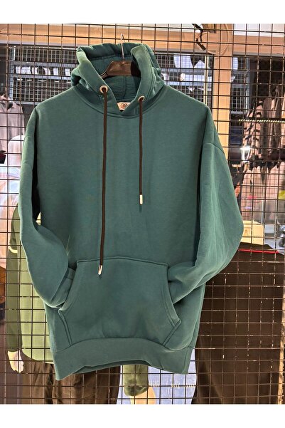 Q45collection Three-Pocket Kangaroo Pocket Hooded Sweatshirt