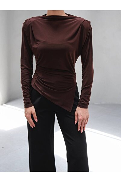 cemo ASIMETRIK KESIM VATKALI BLUZ