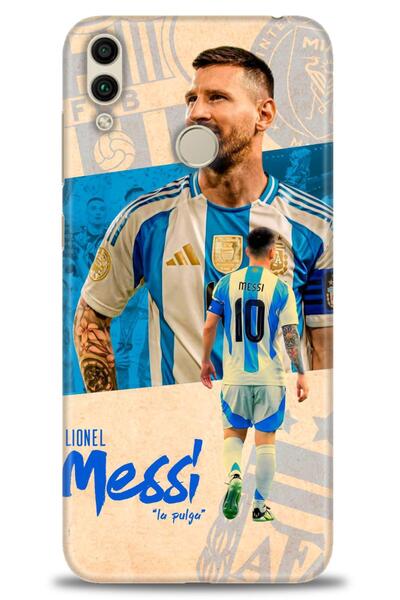 Rulet Aksesuar حافظة متوافقة مع هاتف هواوي هونر 8C HD مطبوع + واقي شاشة سيرام...