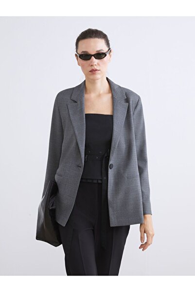 LC Waikiki Plaid Women's Blazer Jacket