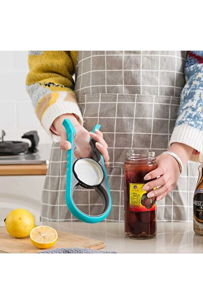 LOVYCO Ανοιχτήρι για κονσέρβες σε γκρι χρώμα, Εργαλείο ανοίγματος καπακιών βάζων 4 μεγεθών - 4 κομμάτια