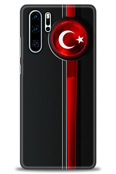 Rulet Aksesuar غطاء متوافق مع هاتف هواوي P30 Pro HD مطبوع - غطاء سيليكون بتصم...
