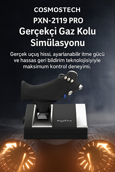 cosmostech PXN-2119 Pro Uçuş Simülasyon Joystick – Pc & Ps4 & Xbox Uyumlu Titreşimli Flight Stick
