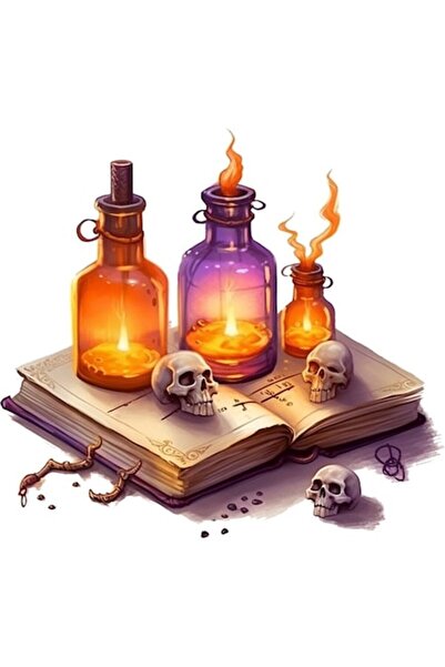 BV Autocolant decorativ - Cartea vrăjilor, multicolor, 65 cm