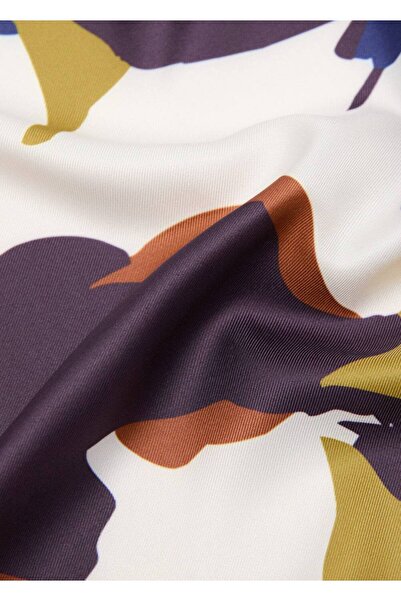 MANGO Woman Çiçekli saten fular