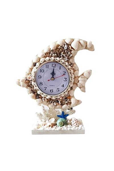 BV Table clock - Fish, White, 23 cm