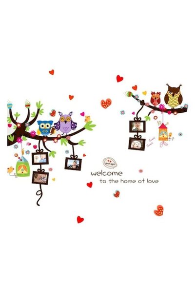 BV Autocolant decorativ - Bufnițe 150 cm