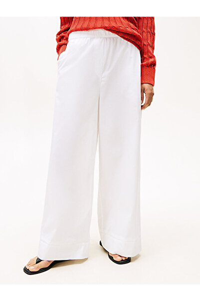Tommy Hilfiger Women's Poplin Wide-Leg Pants