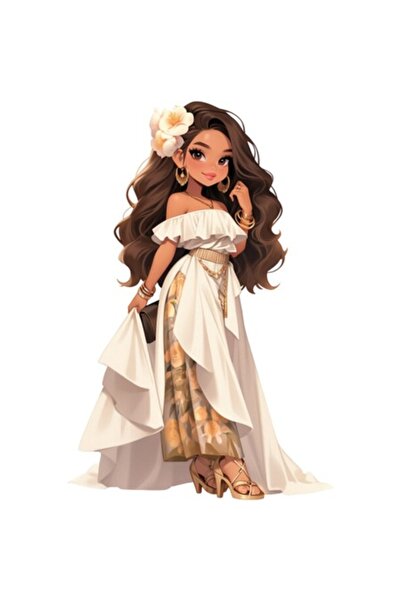 BV Autocolant decorativ, Prințesă, Alb