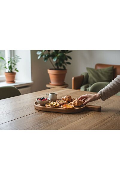 Shila Presentation Stand Cheese Plate Presentation Holder Beech Wood