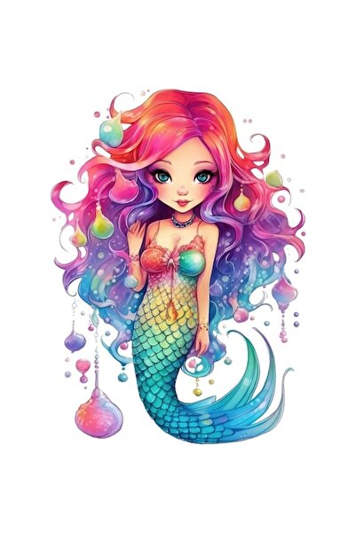 BV Autocolant decorativ, Mica Sirena, Multicolor, 83 cm