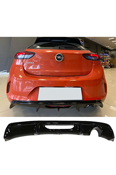 AkmTuning Opel Corsa F Difüzör Parlak Siyah Plastik 2019+ Arka-difizör-bodyki...