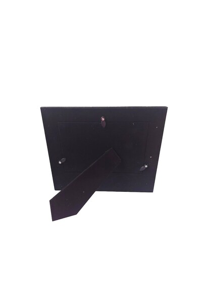 BV Photo frame 15x10 with clock, faux leather (1D311)