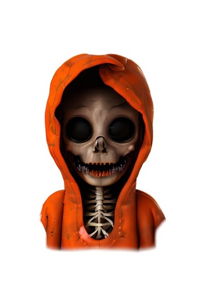 BV Autocolant decorativ, Schelet, Portocaliu, 90 cm, 1329STK