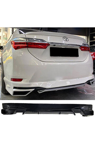 AkmTuning Toyota Corolla Custom Arka Ek Difüzör Siyah Plastik 2013 2014 2015 ...