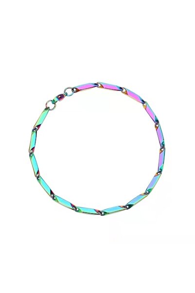 Tessero Brățară din oțel inoxidabil cu efect de curcubeu, 17+5 cm, unisex, multicoloră