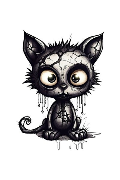 BV Autocolant decorativ, Pisică, Negru, 1366STK-10