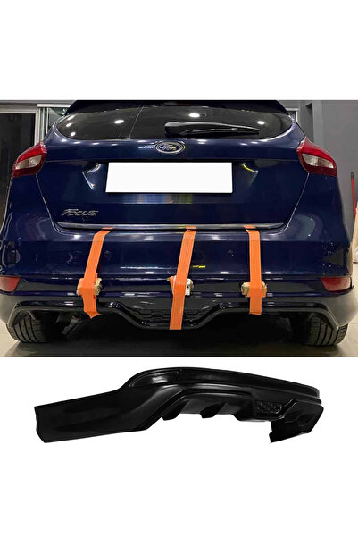 AkmTuning Ford Focus 3.5 HB Arka Ek Difüzör Siyah Plastik 2015 2016 2017 2018 Arka-difizör-bodykit-ek-karlık