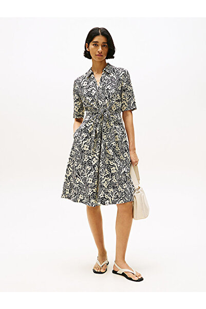 Tommy Hilfiger Women's Linen Knotted Dress