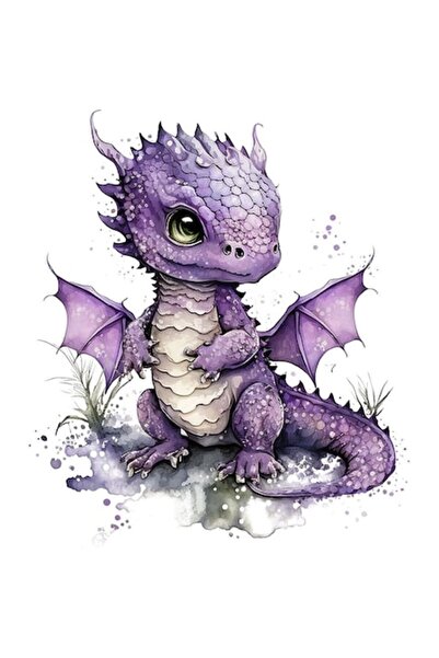 BV Autocolant decorativ - Dragon, violet, 69 cm
