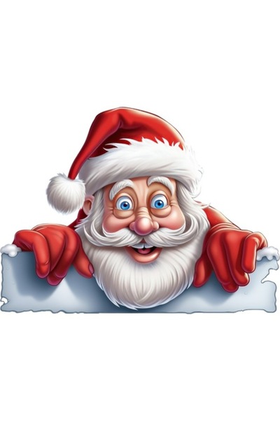 BV Autocolant decorativ, Moș Crăciun (Roșu)