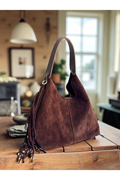 HFKY Geantă de umăr Hobo din piele maro pentru femei. Geantă de umăr cu cățeluș.