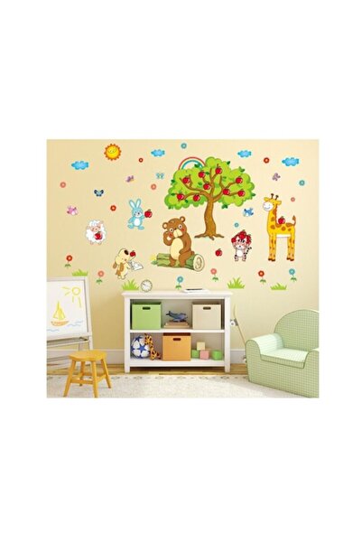BV Autocolant decorativ cu animale, multicolor, 170 cm