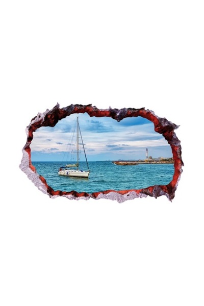 BV Autocolant decorativ de perete 3D „Gaură în perete”, mare (55 x 85 cm)