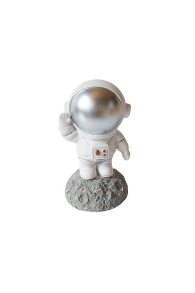 BV Decorative statuette - Astronaut on asteroid, grey, 11 cm