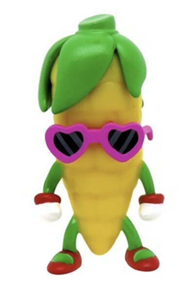 TOYFEST Stumble Guys 3-Pack Mini Figure Series 4 - Abducted Guy - Corn - Silver Skeleton