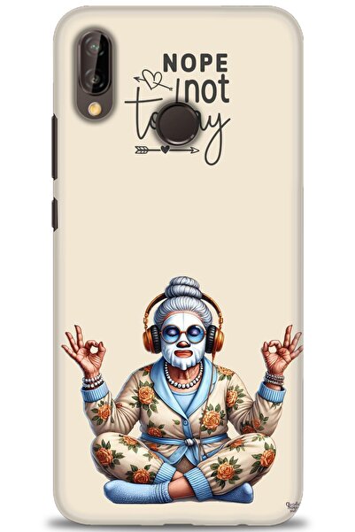 Rulet Aksesuar حافظة متوافقة مع هاتف هواوي P20 لايت HD مطبوع + واقي شاشة سيرا...