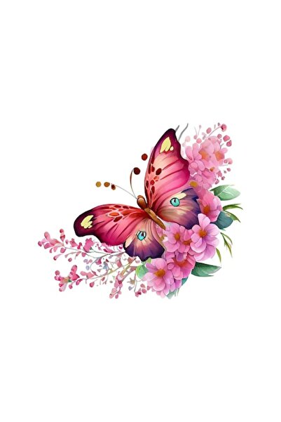 BV Autocolant decorativ, Fluture, Roz, 69 cm, 1209STK-1