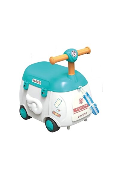 ALIBIBI Trusă de doctor 2 în 1, masă de lucru și mașină de jucărie