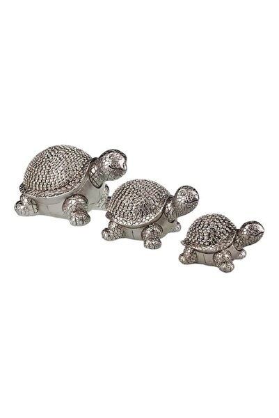 BV Statuetă decorativă, set familie broaște țestoase, 13 cm, 1763H