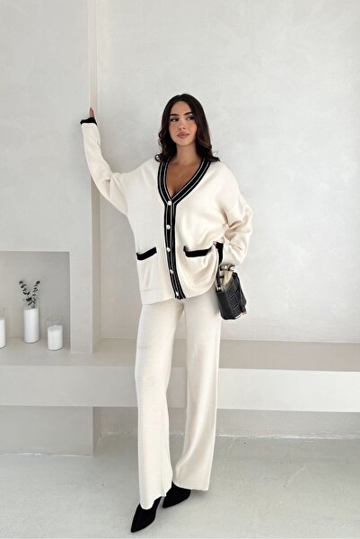 Noi Belis Оверсайз-комплект з трикотажу з деталями на кишенях AW25AU0022