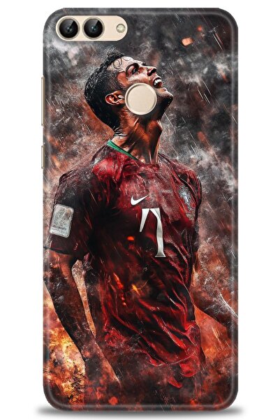 Rulet Aksesuar غطاء متوافق مع هاتف هواوي بي سمارت HD مطبوع - غطاء سيليكون بتص...