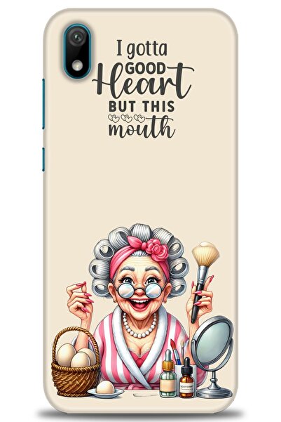 Rulet Aksesuar غطاء متوافق مع هاتف هواوي Y5 2019 HD مطبوع - غطاء سيليكون مصمم...