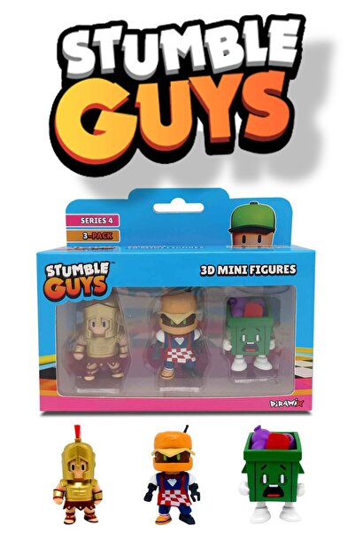 TOYFEST Stumble Guys 3-Pack Mini Figure Series 4 - Maxi - Burger Baxter - Hot Trash