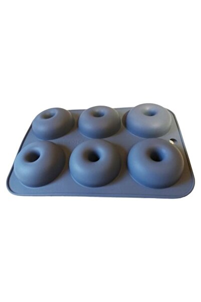 BV Silicone mold for donuts or cakes, 6 cavities, Gray, 26 cm