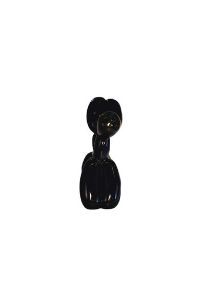 BV Decorative statuette, Poodle dog, Black, 25 cm