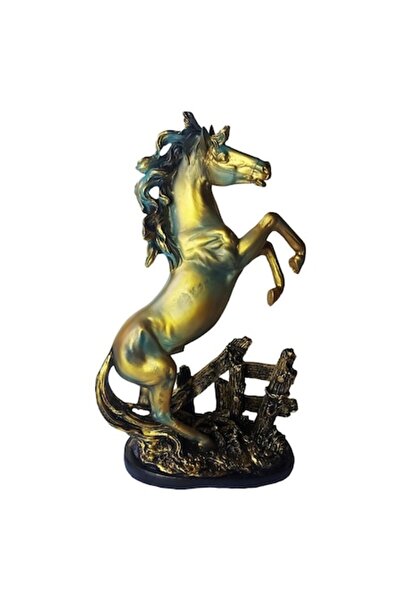 BV Statuie decorativă, Cal, Aur, 30 cm, WW569