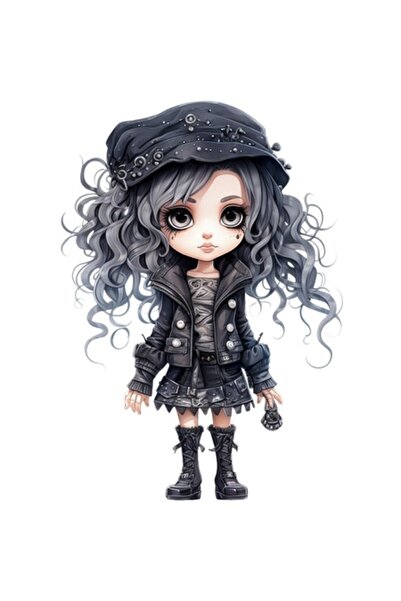 BV Decorative Sticker - Rock Princess, Gray, 84 cm