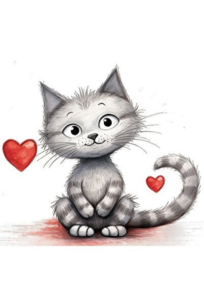 BV Autocolant decorativ, pisică, alb, 66 cm